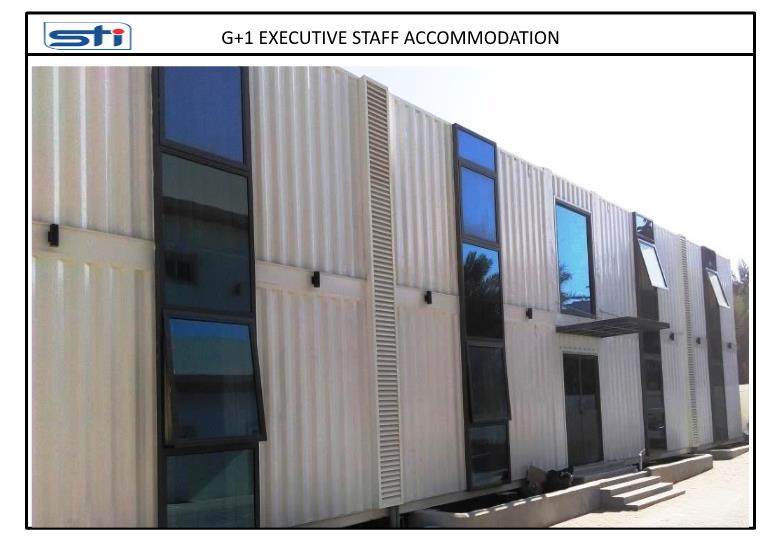 Close-up view of G+1 Executive Staff Accommodation.