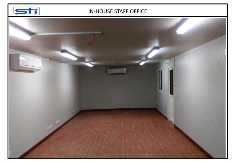 Interior view of In House Staff Office.