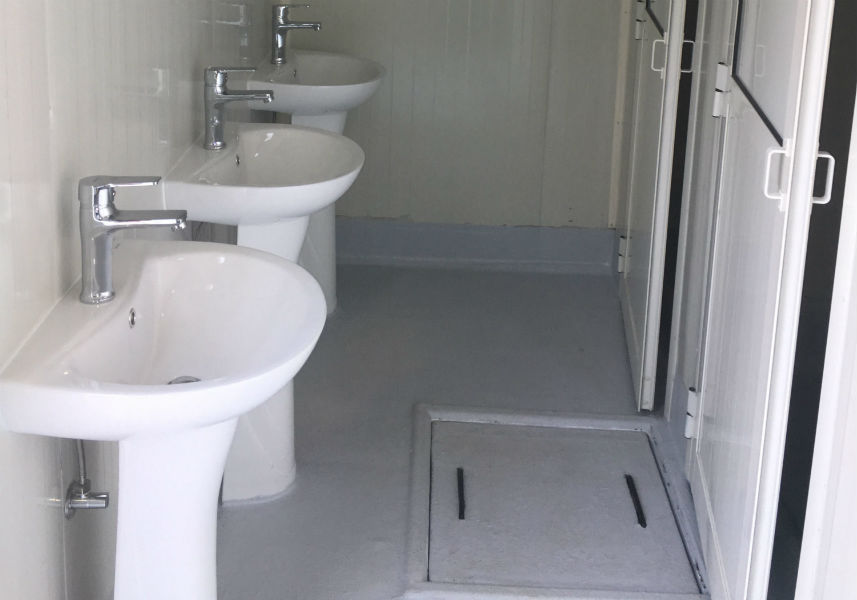 Interior design of a toilet.