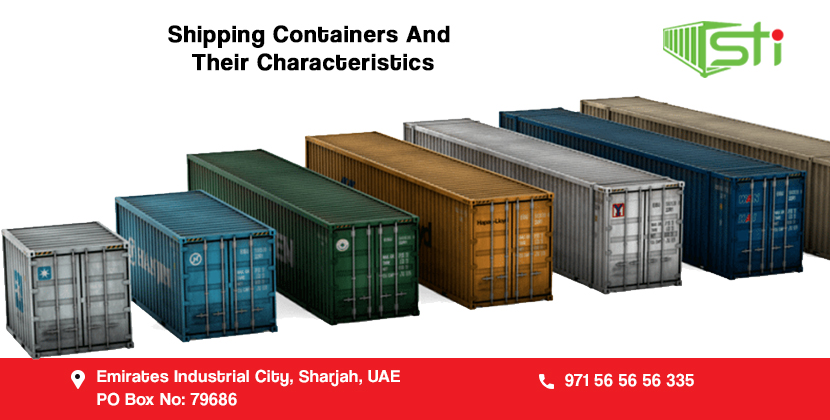 Collection of large shipping containers of variable sizes